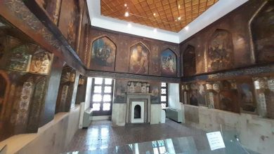 تصویر معماری سنتی ایرانی در مجموعه تاریخی گلستان